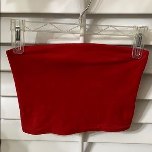 Red tube top